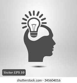 Creative ideas light bulb concept. Ideas icon.