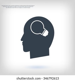 Creative ideas light bulb concept icon