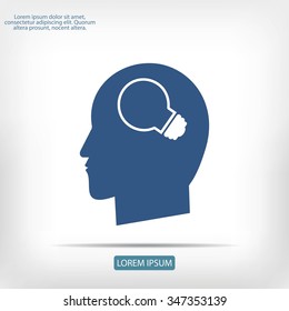 Creative ideas light bulb concept icon