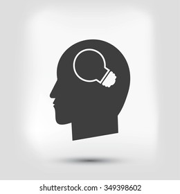 Creative ideas light bulb concept icon