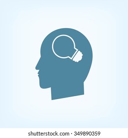 Creative ideas light bulb concept icon
