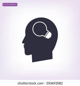 Creative ideas light bulb concept icon
