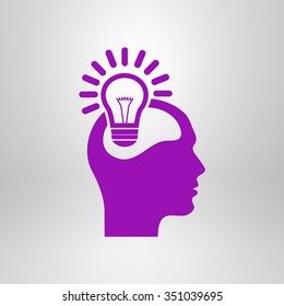 Creative ideas light bulb concept. Ideas icon.