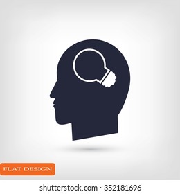 Creative ideas light bulb concept icon