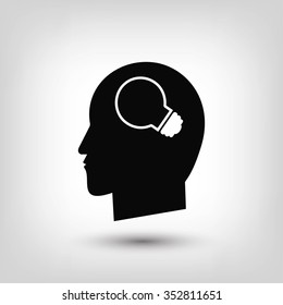 Creative ideas light bulb concept icon