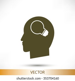 Creative ideas light bulb concept icon