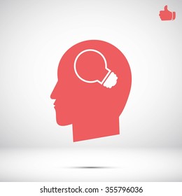 Creative ideas light bulb concept icon