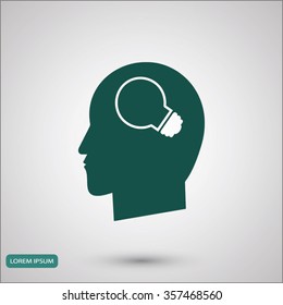 Creative ideas light bulb concept icon