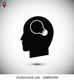 Creative ideas light bulb concept icon