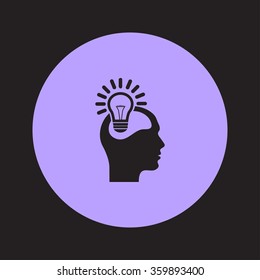 Creative ideas light bulb concept. Ideas icon.