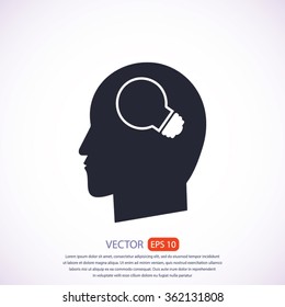 Creative ideas light bulb concept icon