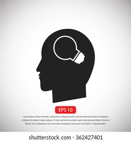 Creative ideas light bulb concept icon