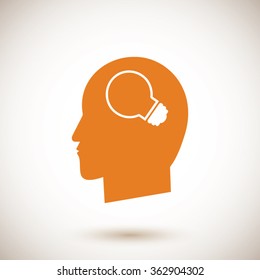 Creative ideas light bulb concept icon