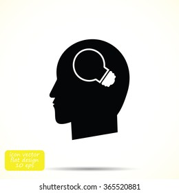 Creative ideas light bulb concept icon