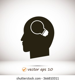 Creative ideas light bulb concept icon