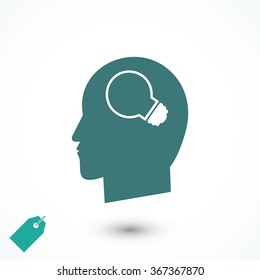 Creative ideas light bulb concept icon