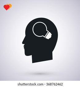 Creative ideas light bulb concept icon