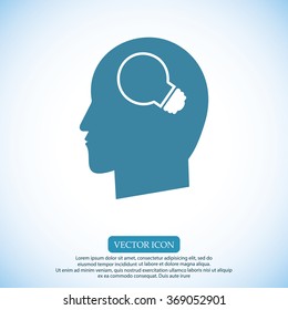 Creative ideas light bulb concept icon
