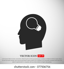 Creative ideas light bulb concept icon