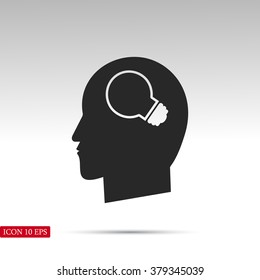 Creative ideas light bulb concept icon