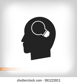 Creative ideas light bulb concept icon