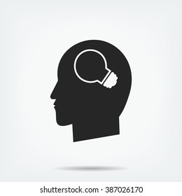 Creative ideas light bulb concept icon