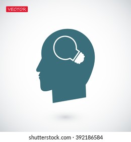 Creative ideas light bulb concept icon