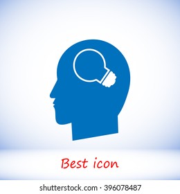 Creative ideas light bulb concept icon