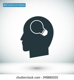 Creative ideas light bulb concept icon