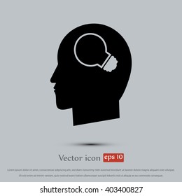 Creative ideas light bulb concept icon