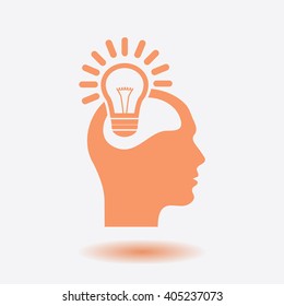 Creative ideas light bulb concept. Ideas icon.