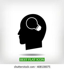 Creative ideas light bulb concept icon
