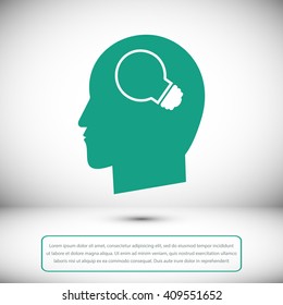 Creative ideas light bulb concept icon