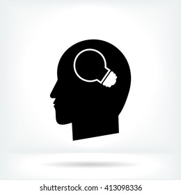 Creative ideas light bulb concept icon