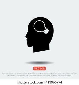 Creative ideas light bulb concept icon