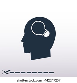 Creative ideas light bulb concept icon