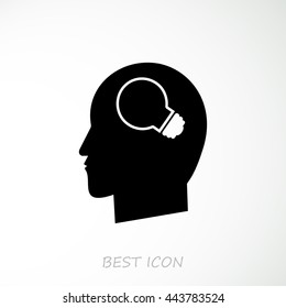 Creative ideas light bulb concept icon
