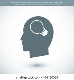 Creative ideas light bulb concept icon