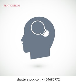 Creative ideas light bulb concept icon