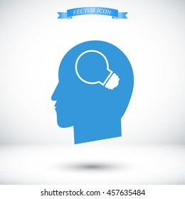 Creative ideas light bulb concept icon