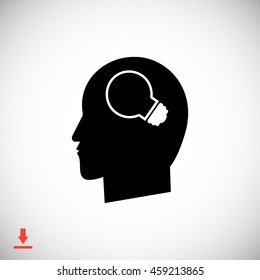 Creative ideas light bulb concept icon