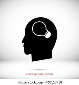 Creative ideas light bulb concept icon
