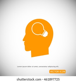 Creative ideas light bulb concept icon