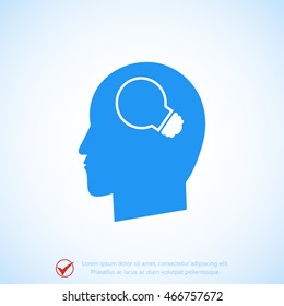 Creative ideas light bulb concept icon