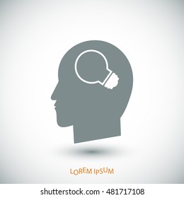 Creative ideas light bulb concept icon, vector best flat icon, EPS