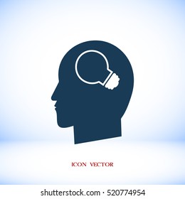 Creative ideas light bulb concept icon, vector best flat icon, EPS
