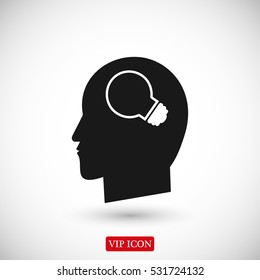 Creative ideas light bulb concept icon, vector best flat icon, EPS
