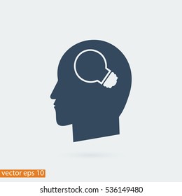 Creative ideas light bulb concept icon, vector best flat icon, EPS