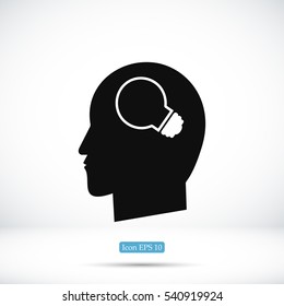 Creative ideas light bulb concept icon, vector best flat icon, EPS