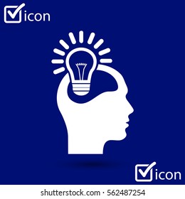 Creative ideas light bulb concept. Ideas icon.